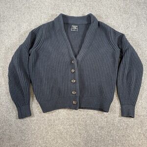 Abercrombie & Fitch Cardigan Sweater Womens Large Blue Knit‎ Cashmere Blend